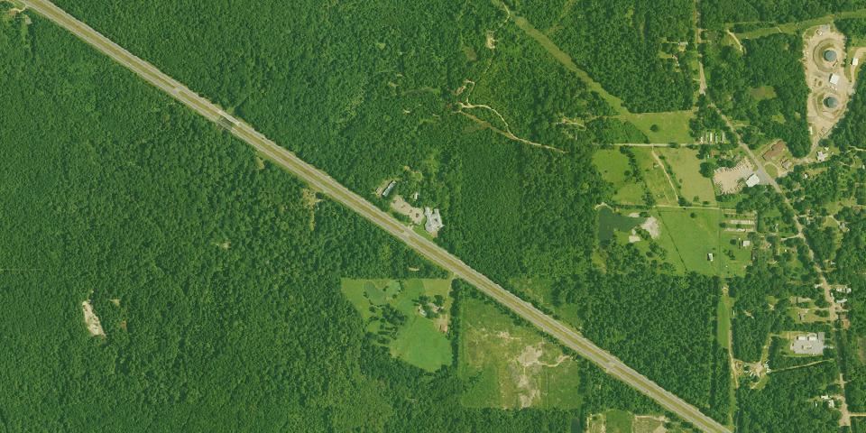 Real aerial photograph at Arkansas Museum of Natural Resources