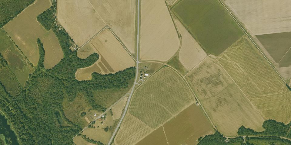 Real aerial photograph at Arkansas Post Museum