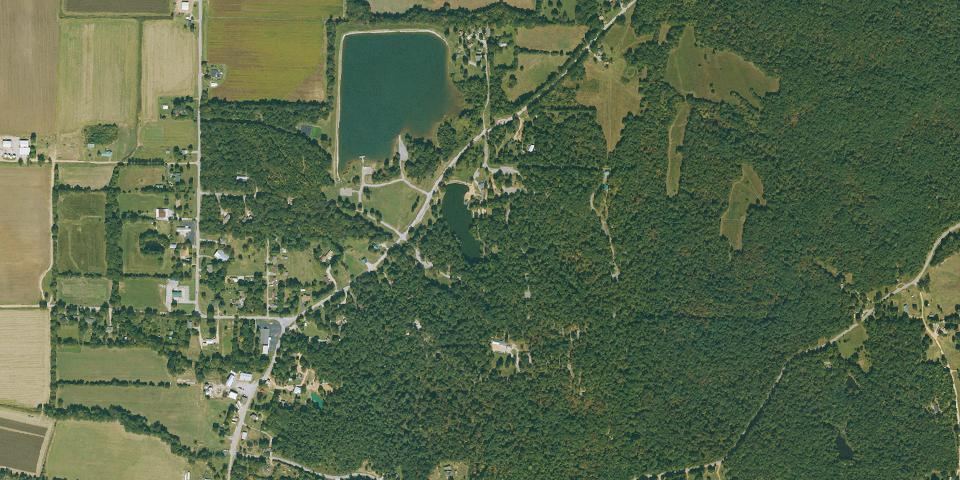 Real aerial photograph at Crowley's Ridge State Park