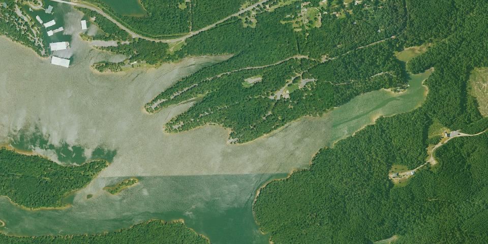 Real aerial photograph at Daisy State Park