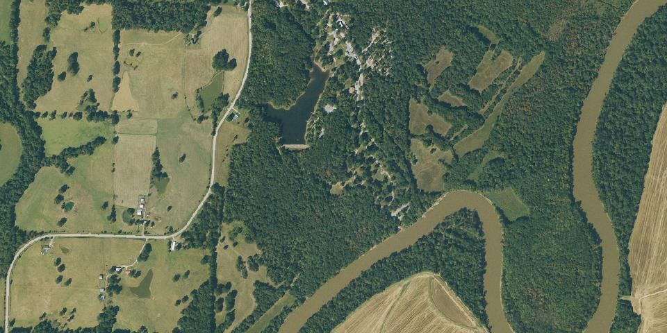 Real aerial photograph at Davidsonville Historic State Park