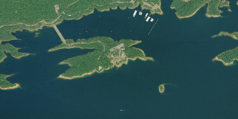 Real aerial photograph at DeGray Lake Resort State Park