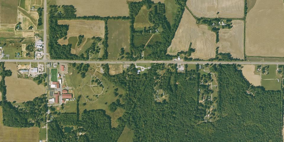 Real aerial photograph at Delta Heritage Trail State Park
