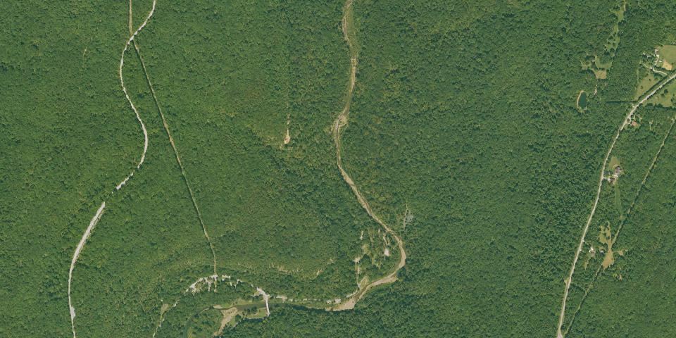 Real aerial photograph at Devil's Den State Park