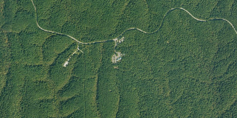 Real aerial photograph at Hobbs State Park-Conservation Area