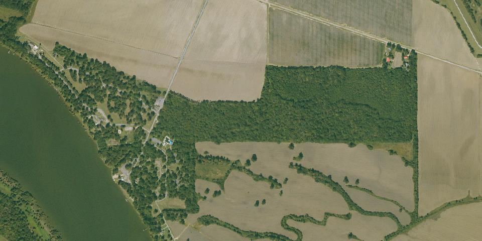 Real aerial photograph at Lake Chicot State Park
