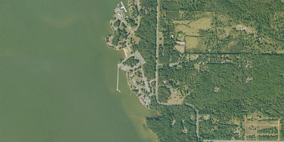 Real aerial photograph at Lake Dardanelle State Park