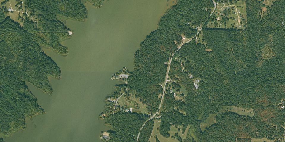 Real aerial photograph at Lake Frierson State Park