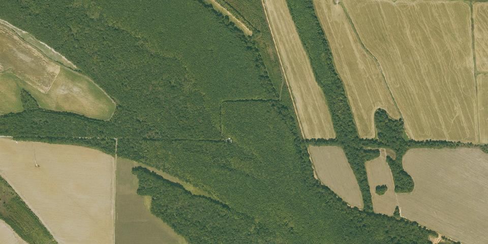 Real aerial photograph at Louisiana Purchase State Park