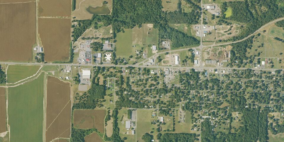 Real aerial photograph at Lower White River Museum State Park
