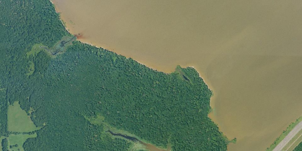 Real aerial photograph at Millwood State Park