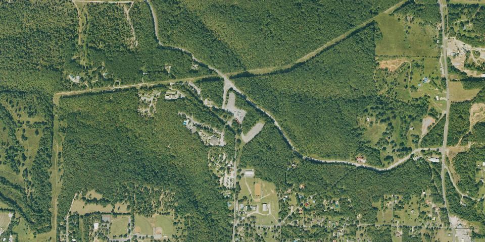 Real aerial photograph at Ozark Folk Center State Park