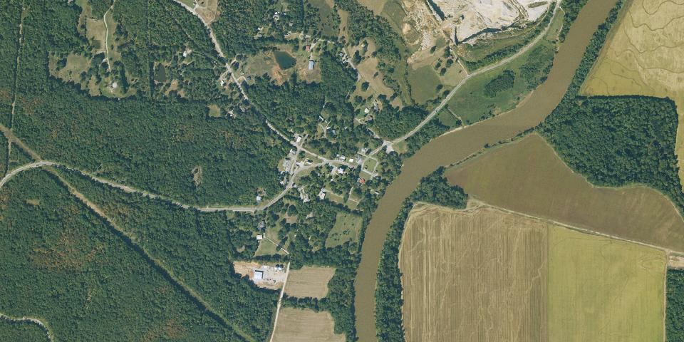 Real aerial photograph at Powhatan Historic State Park