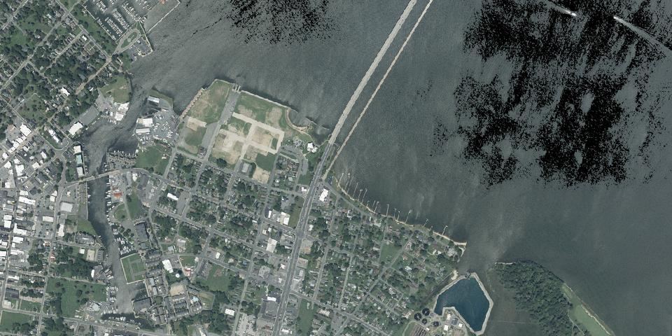 Real aerial photograph at Bill Burton Fishing Pier State Park