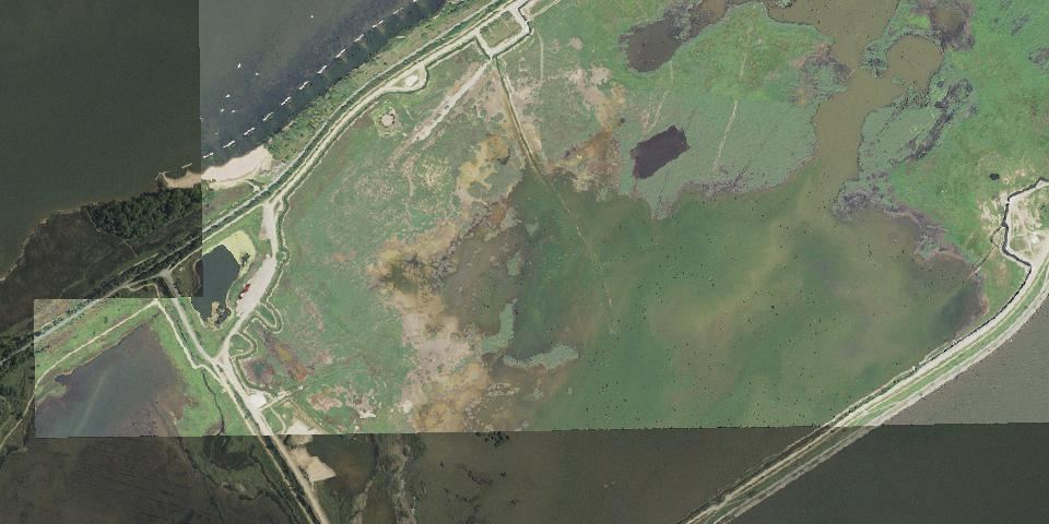 Real aerial photograph at Hart-Miller Island State Park
