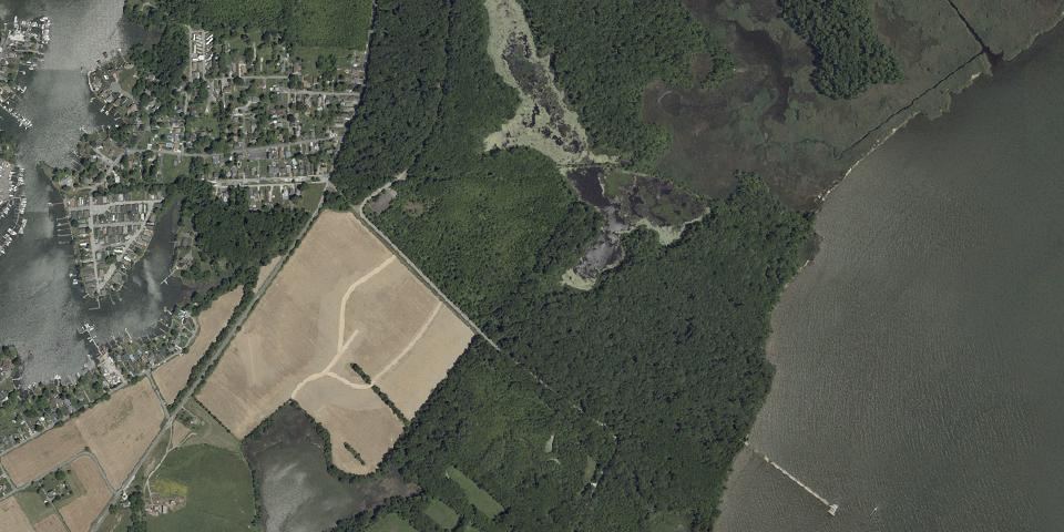 Real aerial photograph at North Point State Park