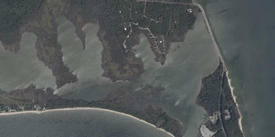 Real aerial photograph at Point Lookout State Park