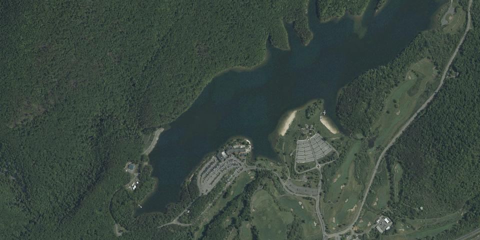 Real aerial photograph at Rocky Gap State Park