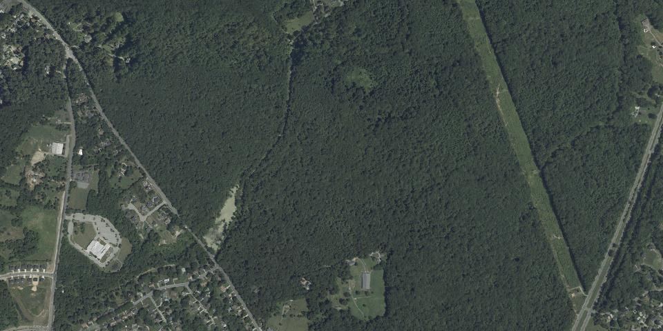 Real aerial photograph at Rosaryville State Park