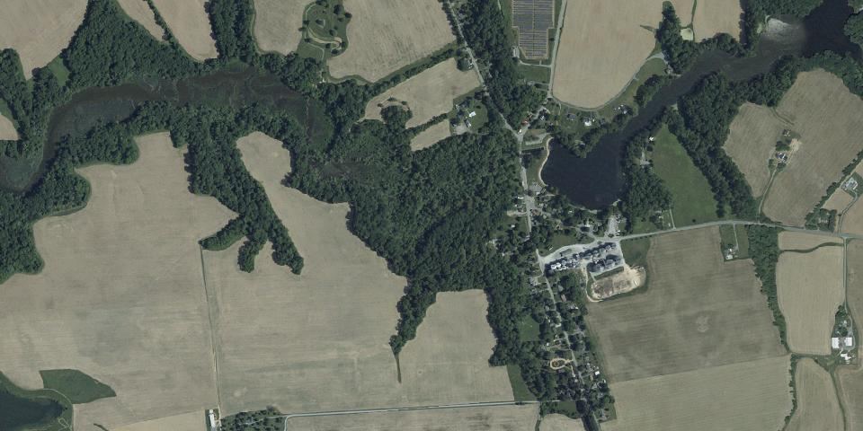 Real aerial photograph at Wye Oak State Park
