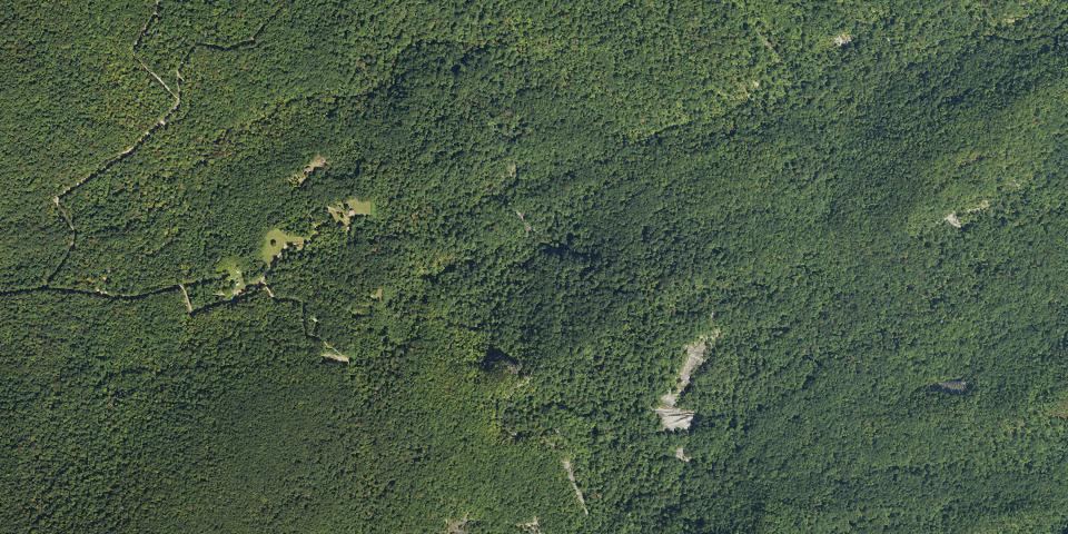 Real aerial photograph at Chimney Rock State Park