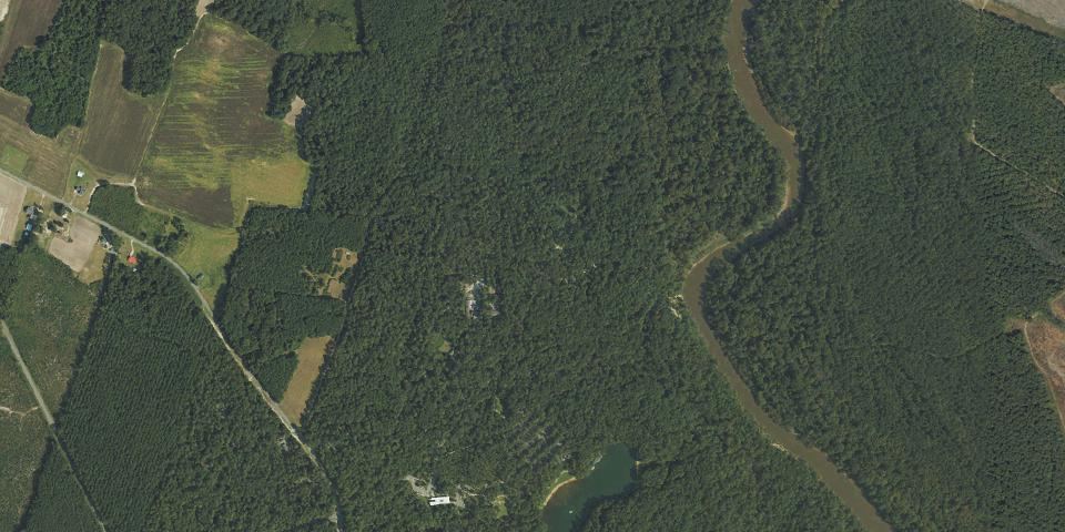 Real aerial photograph at Cliffs of the Neuse State Park