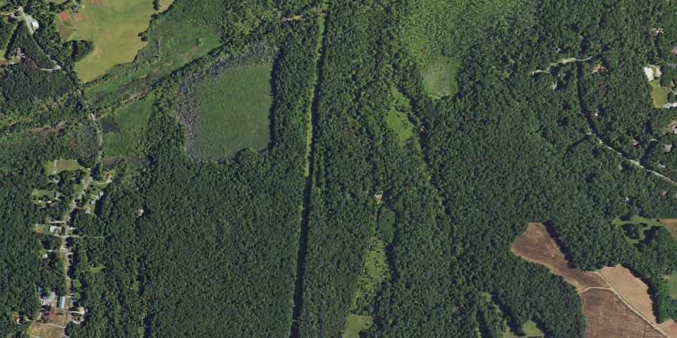 Real aerial photograph at Haw River State Park