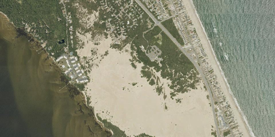 Real aerial photograph at Jockey's Ridge State Park