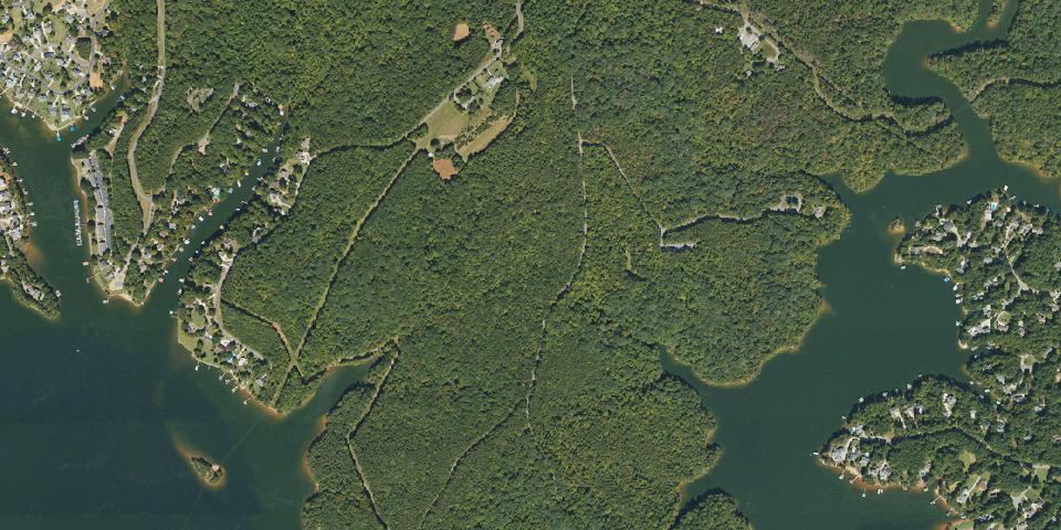 Real aerial photograph at Lake Norman State Park