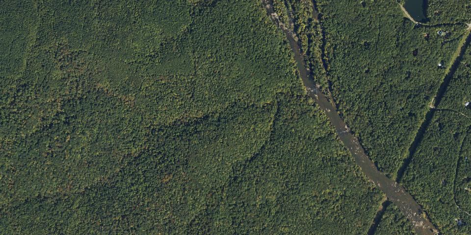 Real aerial photograph at Lower Haw River State Natural Area