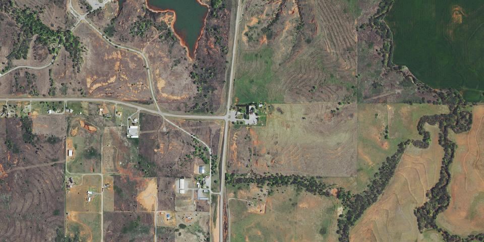 Real aerial photograph at Foss State Park