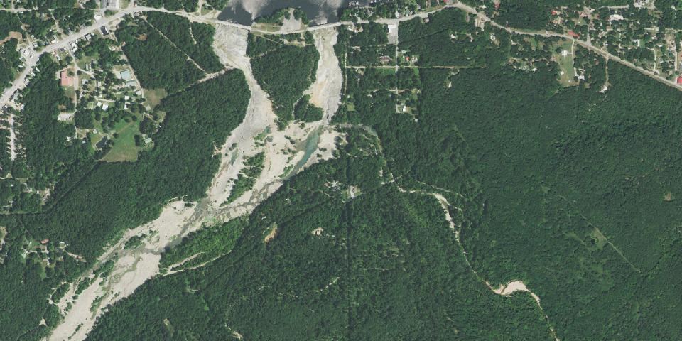 Real aerial photograph at Grand Lake: Little Blue State Park
