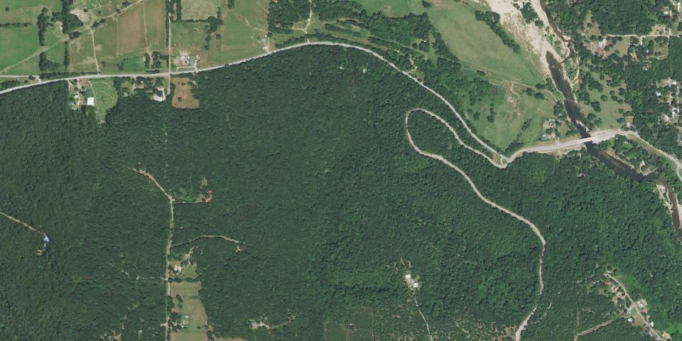 Real aerial photograph at Grand Lake: Spavinaw State Park