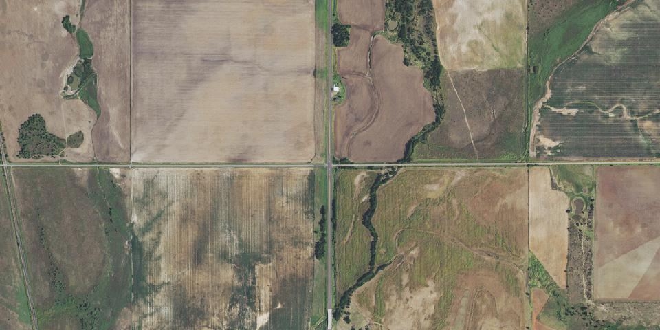 Real aerial photograph at Great Plains State Park