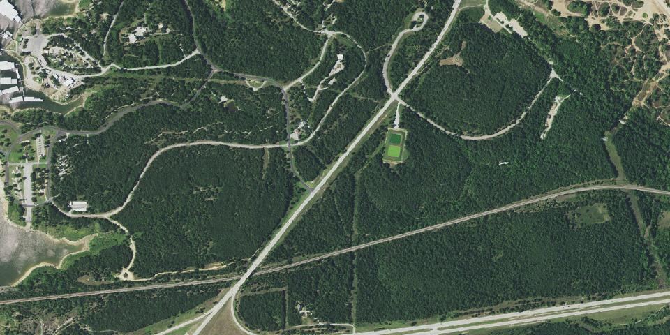 Real aerial photograph at Keystone State Park