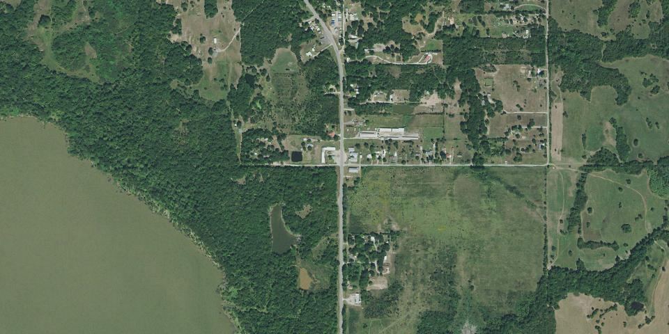 Real aerial photograph at Lake Eufaula State Park
