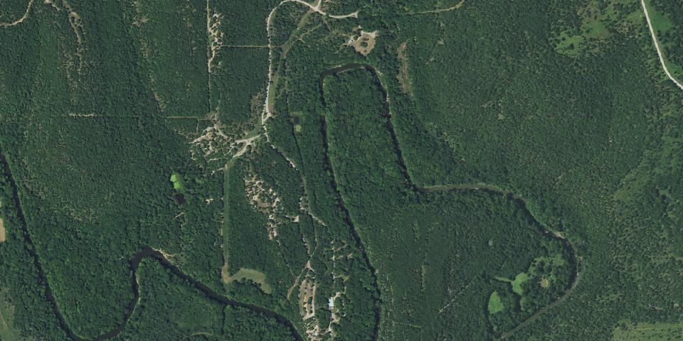 Real aerial photograph at Osage Hills State Park