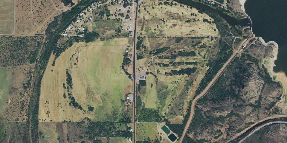 Real aerial photograph at Quartz Mountain State Park