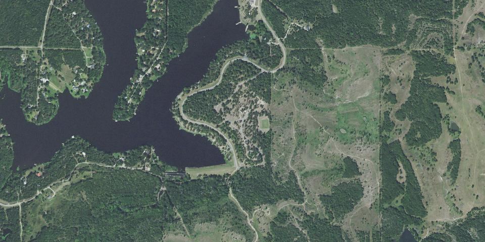 Real aerial photograph at Raymond Gary State Park