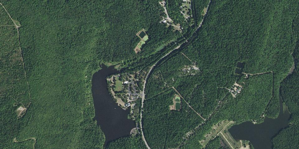 Real aerial photograph at Robbers Cave State Park