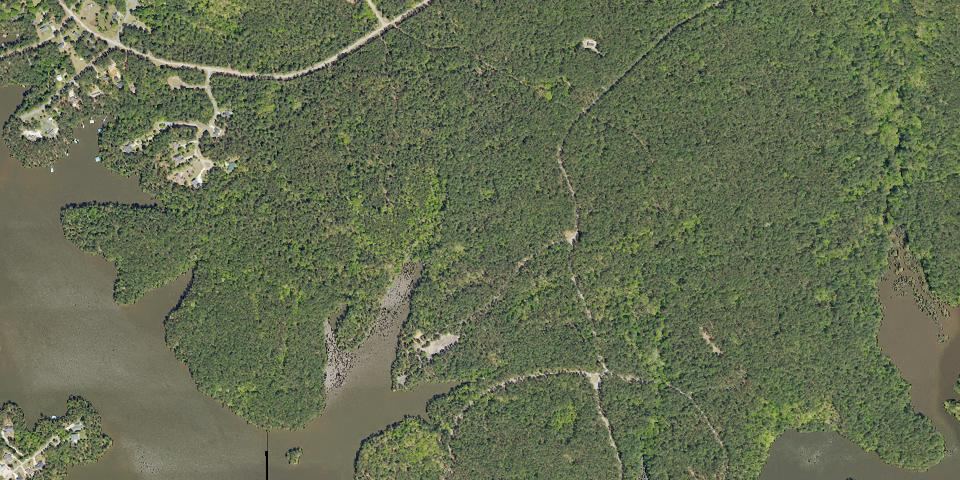 Real aerial photograph at Baker Creek State Park