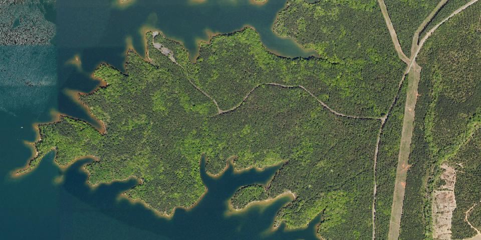 Real aerial photograph at Calhoun Falls State Park