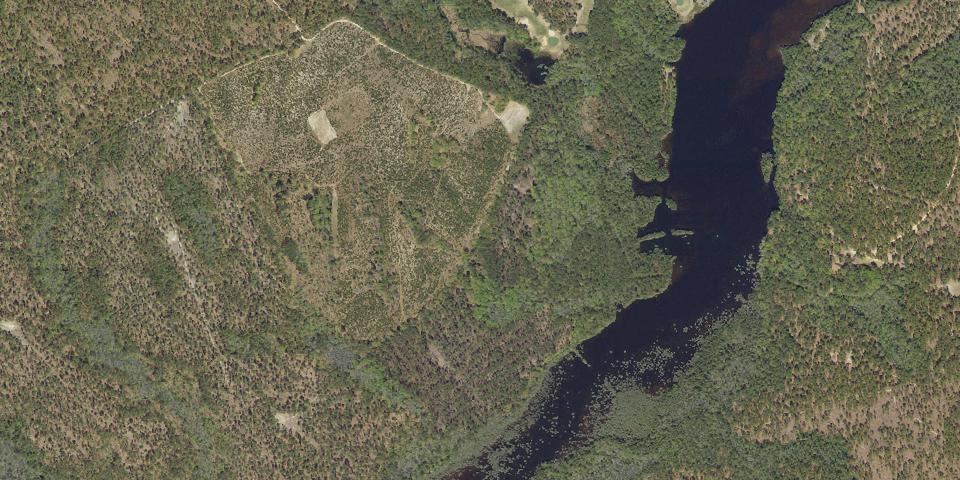 Real aerial photograph at Cheraw State Park
