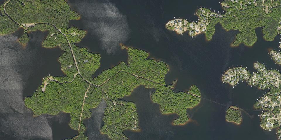 Real aerial photograph at Dreher Island State Park