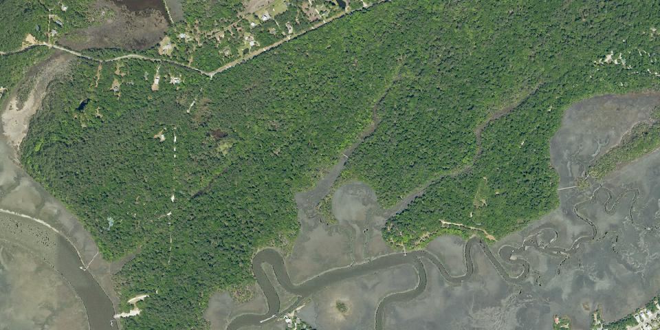 Real aerial photograph at Edisto Beach State Park