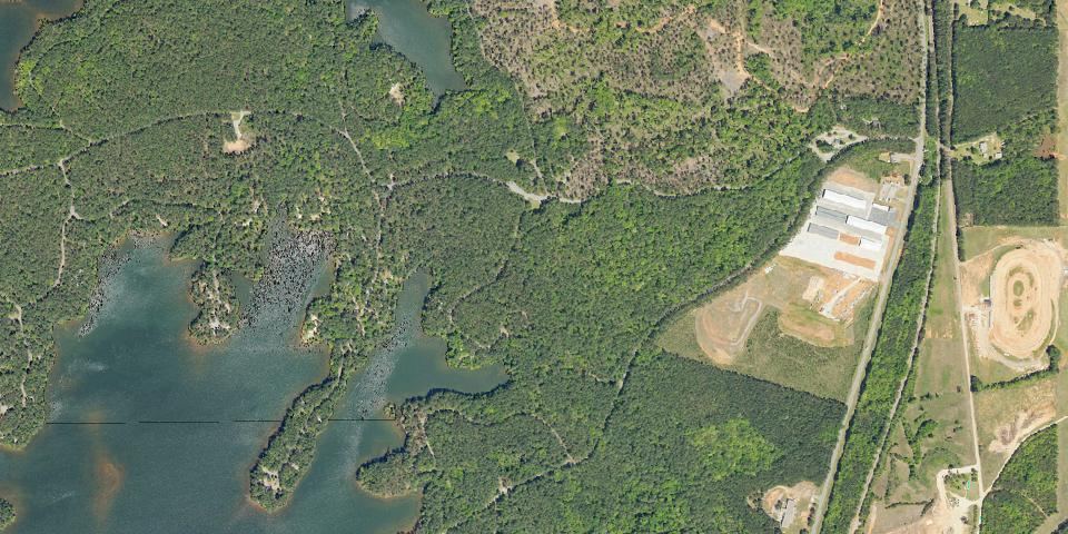 Real aerial photograph at Hamilton Branch State Park