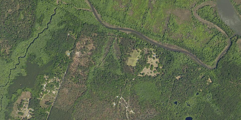 Real aerial photograph at Hampton Plantation State Historic Site