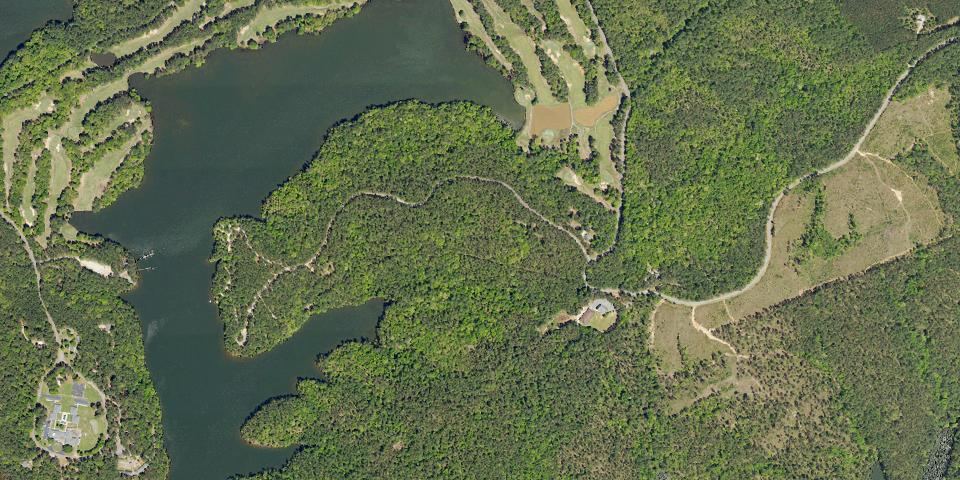 Real aerial photograph at Hickory Knob State Park