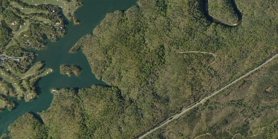 Real aerial photograph at Keowee-Toxaway State Park