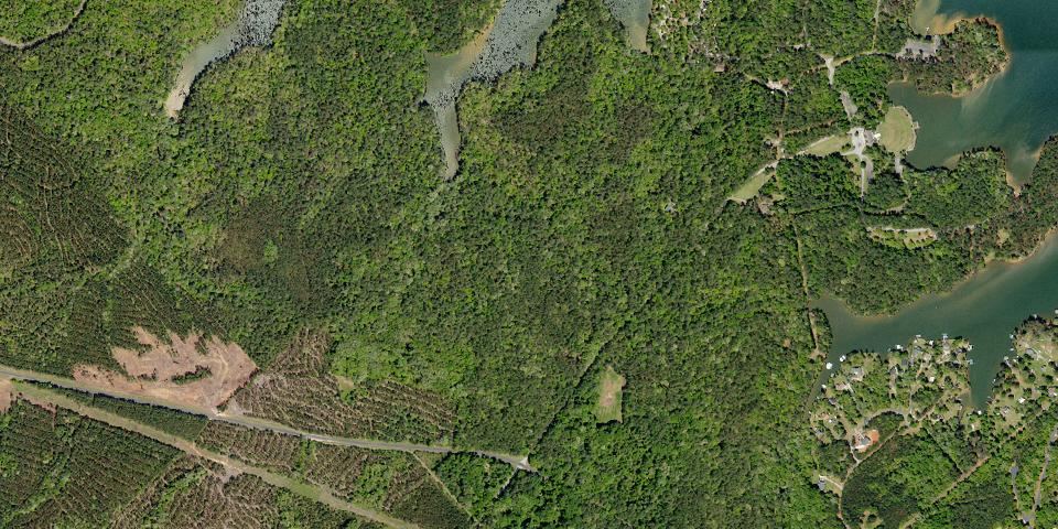 Real aerial photograph at Lake Greenwood State Park